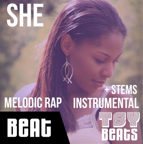 SHE - Melodic RAP Instrumental / Hip Hop BEAT (Beat + STEMS)