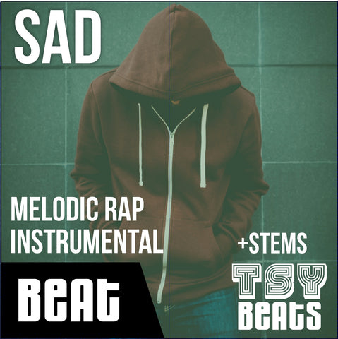 SAD - Melodic RAP Instrumental / Hip Hop BEAT (Beat + STEMS)